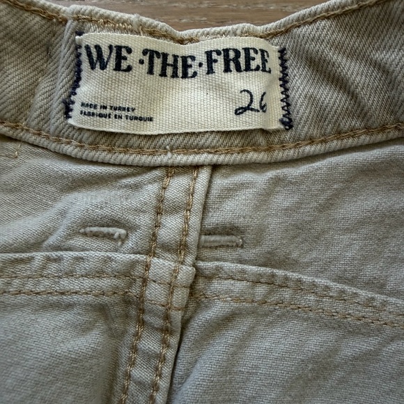 We The Free Free People Women’s Barrel Pants 26 Faded Light Gray - Picture 2 of 11